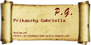 Prikaszky Gabriella névjegykártya